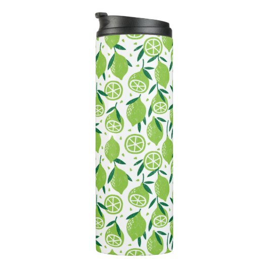 Manuscript Monogram Fruit Thermal Tumbler Thermosbeker (Geroteerd rechts)