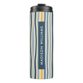 Manuscript Monogram gekleurde Lijnen Thermosbeker