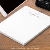 Manuscript Monogram Initialen Naam Minimalistisch  Notitieblok