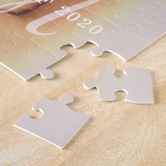 Manuscript Monogram Klasse Jaar Aangepast Foto Afs Legpuzzel (Zijkant)