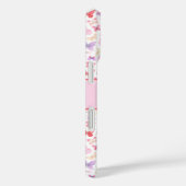 Manuscript Monogram Roze Paarse gele Butterflies Case-Mate iPhone Case (Achterkant / Rechts)