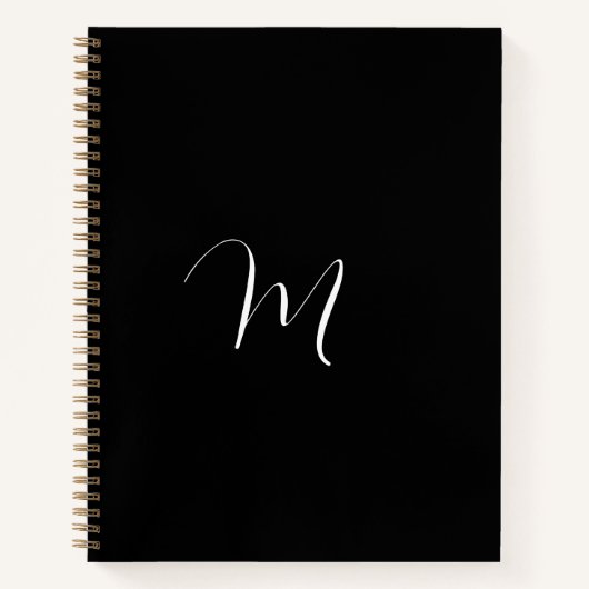 Manuscript Monogram zwart Notitieboek (Voorkant)