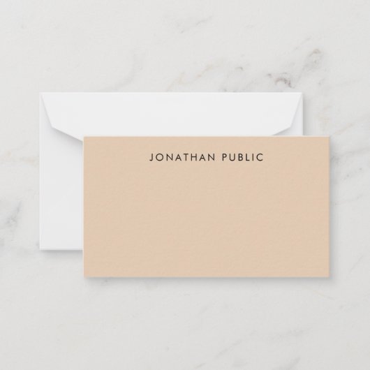 Manuscript Monogramed Eenvoudige Minimalist van de Notitiekaartje (Voorkant)