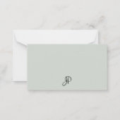 Manuscript Monogramed Eenvoudige Minimalist van de Notitiekaartje (Achterkant)