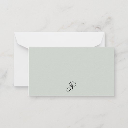 Manuscript Monogramed Eenvoudige Minimalist van de Notitiekaartje (Achterkant)
