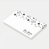 Manuscript muziekdocent Naam Musical Post-it Notes (Schuin)