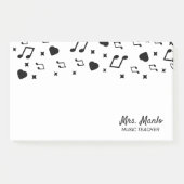 Manuscript muziekdocent Naam Musical Post-it Notes (Voorkant)