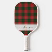 Manuscript Name Monogram Pset Tartan Rustic Pickleball Paddle (Voorkant)