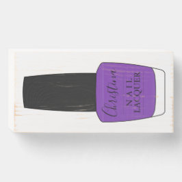 Manuscript Name on Nail Poland Bottle Houten Kist Print