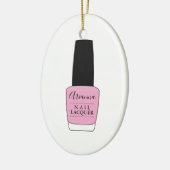 Manuscript Name on Nail Poland Bottle Keramisch Ornament (Links)