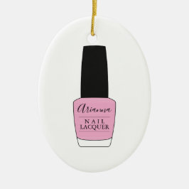 Manuscript Name on Nail Poland Bottle Keramisch Ornament