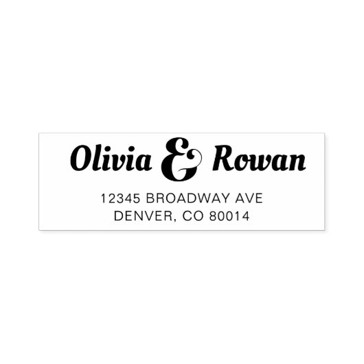 Manuscript Namen van Ampersand & Retro Zelf-Inking Zelfinktende Stempel (Design)