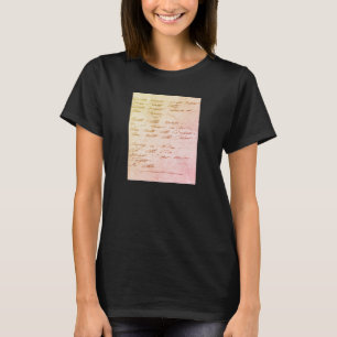 Manuscript of "Wilde nachten, wilde nachten" T-Shi T-shirt