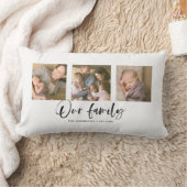 Manuscript Onze Familienaam Foto Collage Kussen (Deken)