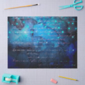 Manuscript op Abstracte Blauwe Groene Waterverf On Tissuepapier (Craft)