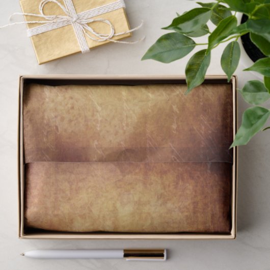  Manuscript op een Bronze Achtergrond Tissuepapier (Geschenk)