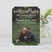 Manuscript Overlay Gothic Save The Date (Staand voorkant)