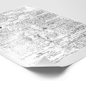 Manuscript page, Fyodor Dostoyevsky's novel Demons Foto Afdruk (Hoek)