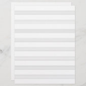 Manuscript Paper Music Staffs Composer Songwriter Briefhoofd (Voorkant / Achterkant)