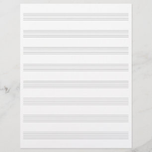 Manuscript Paper Music Staffs Composer Songwriter Briefhoofd
