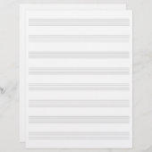 Manuscript Paper Music Staffs Composer Songwriter Briefhoofd (Voorkant / Achterkant)