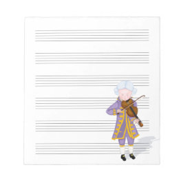 Manuscript-papier voor Violin Music-muzikant Mozar Notitieblok