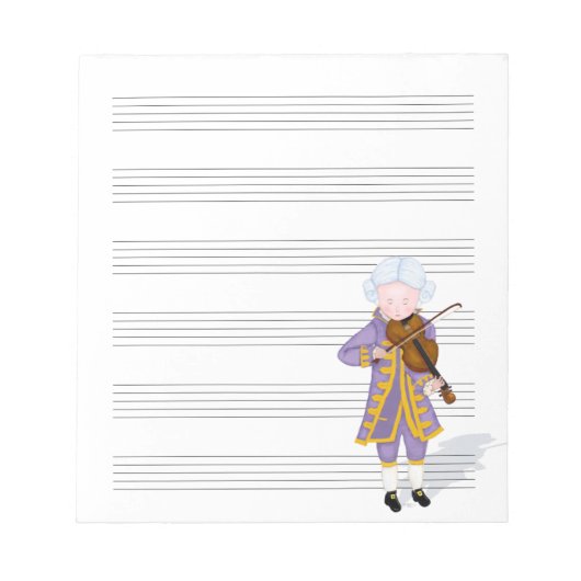 Manuscript-papier voor Violin Music-muzikant Mozar Notitieblok (Voorkant)