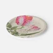  Manuscript Parrot Tulp Art Roze Vrijgezellenfeest Papieren Bordje (Gekanteld)