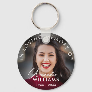 Manuscript Photo Memorial Keepsakes in Loving Memo Sleutelhanger