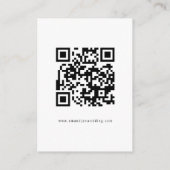 Manuscript Photo QR Code Wedding RSVP Informatiekaartje (Achterkant)