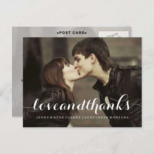 MANUSCRIPT %PIPE% VAN DE LIEFDE & VAN HET BEDANKT BRIEFKAART (Voorkant / Achterkant)