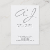 Manuscript professioneel modern elegant minimalist visitekaartje (Voorkant)