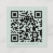 Manuscript QR Code Mint Green Wedding RSVP Informatiekaartje (Achterkant)
