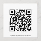 Manuscript QR Code Weddenschap Black White RSVP Ca Kaart (Achterkant)