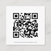 Manuscript QR Code Weddenschap Black White RSVP En Informatiekaartje (Achterkant)