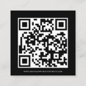Manuscript QR Code Weddenschap White Black RSVP En Informatiekaartje (Achterkant)