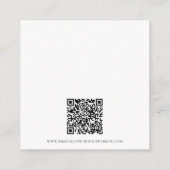 Manuscript QR Code Weddenschap Zwart Wit RSVP Informatiekaartje (Achterkant)
