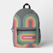 Manuscript Rainbow-kleuren rebootbundel retrijn Bedrukte Rugzak (Voorkant)