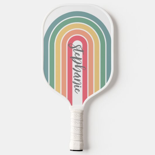 Manuscript Rainbow-kleuren rebootbundel retrijn Pickleball Paddle (Achterkant)