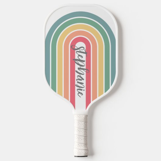 Manuscript Rainbow-kleuren rebootbundel retrijn Pickleball Paddle (Voorkant)