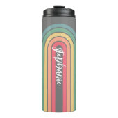 Manuscript Rainbow-kleuren rebootbundel retrijn Thermosbeker (Voorkant)