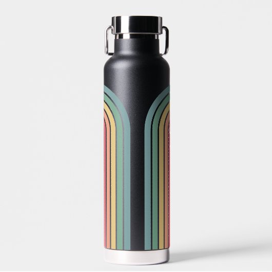 Manuscript Rainbow-kleuren rebootbundel retrijn Waterfles (Voorkant)