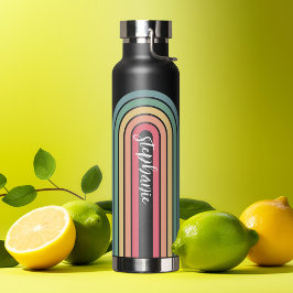 Manuscript Rainbow-kleuren rebootbundel retrijn Waterfles