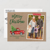 Manuscript Red Craft Tape-penseel Truck Kraft met  Briefkaart (Voorkant / Achterkant)