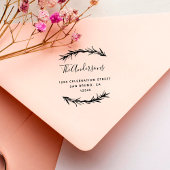 Manuscript & Rosemary | Botanisch retouradres Rubberstempel