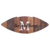 Manuscript Rustic Wood Oak Barn Monogram American Football (Paneel)