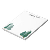 Manuscript Rustic Woodland Tree Forest Waterverf Notitieblok (Linkerzijde)