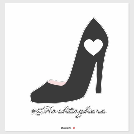 Manuscript Sticker voor Girly Hiar Heart Name (Vel)