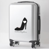 Manuscript Sticker voor Girly Hiar Heart Name (Koffer)