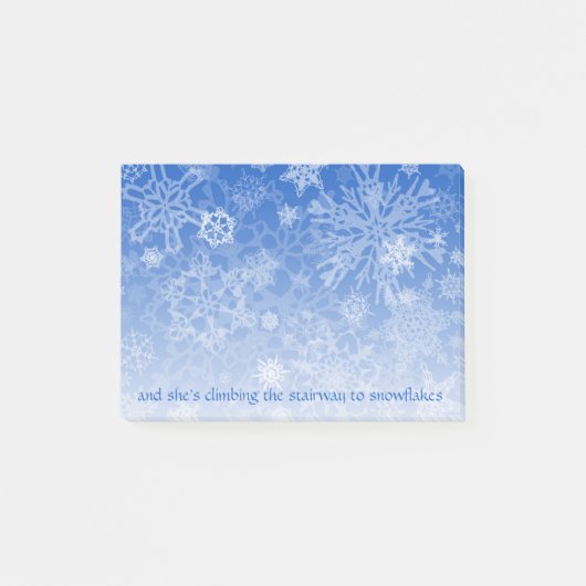 Manuscript trap naar Snowflakes Post-it® Notes (Voorkant)